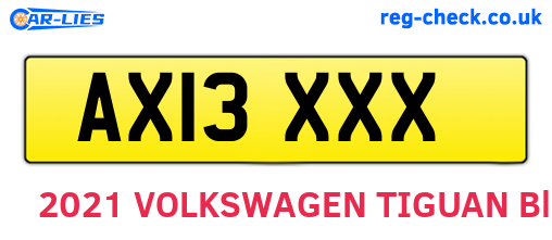 AX13XXX are the vehicle registration plates.