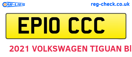 EP10CCC are the vehicle registration plates.