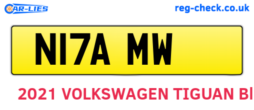 N17AMW are the vehicle registration plates.