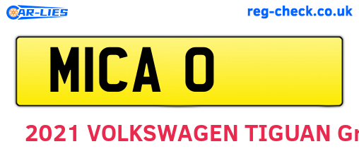 M1CAO are the vehicle registration plates.