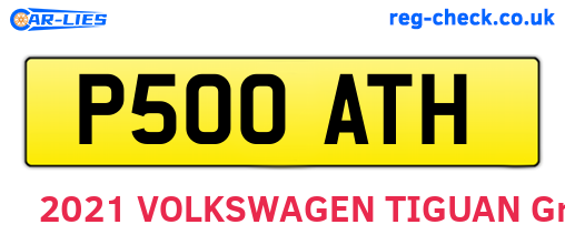 P500ATH are the vehicle registration plates.
