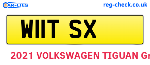 W11TSX are the vehicle registration plates.