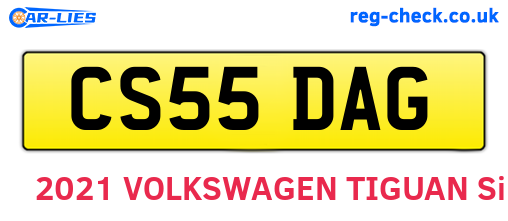 CS55DAG are the vehicle registration plates.
