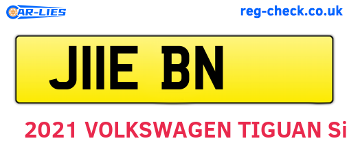 J11EBN are the vehicle registration plates.