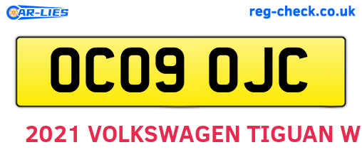 OC09OJC are the vehicle registration plates.