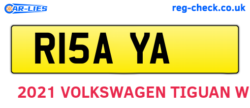 R15AYA are the vehicle registration plates.