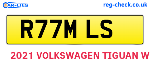 R77MLS are the vehicle registration plates.