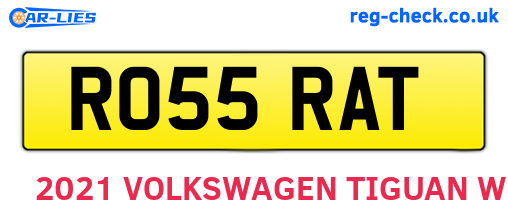 RO55RAT are the vehicle registration plates.