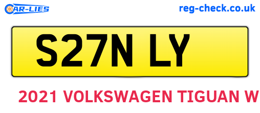 S27NLY are the vehicle registration plates.