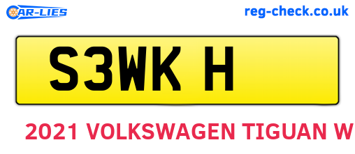 S3WKH are the vehicle registration plates.
