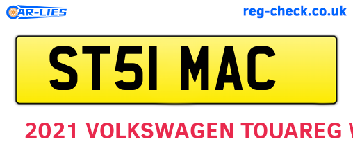 ST51MAC are the vehicle registration plates.