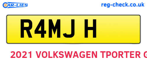 R4MJH are the vehicle registration plates.