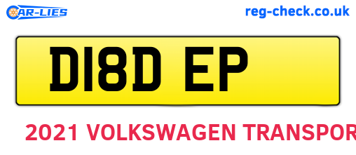 D18DEP are the vehicle registration plates.