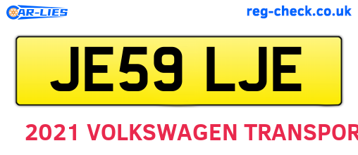 JE59LJE are the vehicle registration plates.