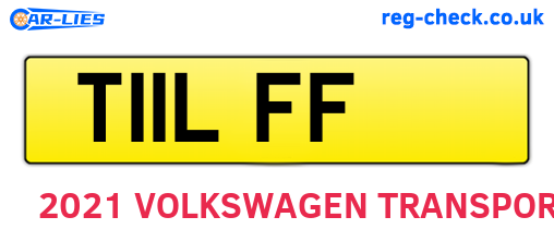 T11LFF are the vehicle registration plates.