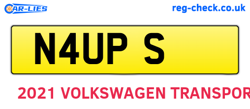 N4UPS are the vehicle registration plates.