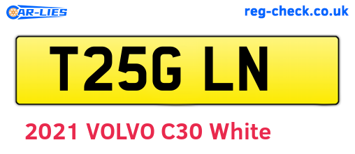T25GLN are the vehicle registration plates.