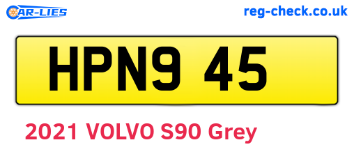 HPN945 are the vehicle registration plates.