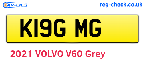 K19GMG are the vehicle registration plates.