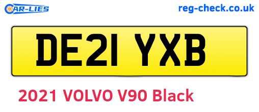 DE21YXB are the vehicle registration plates.