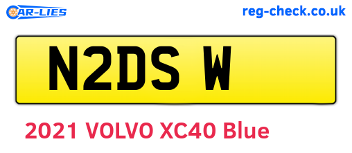 N2DSW are the vehicle registration plates.