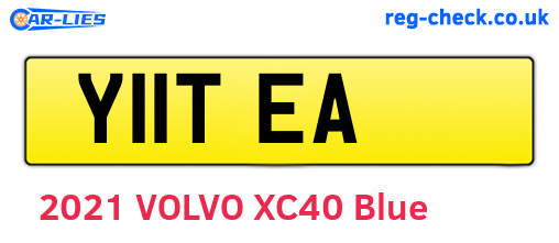 Y11TEA are the vehicle registration plates.