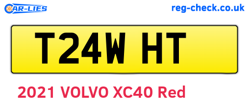 T24WHT are the vehicle registration plates.