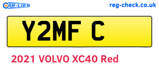 Y2MFC are the vehicle registration plates.
