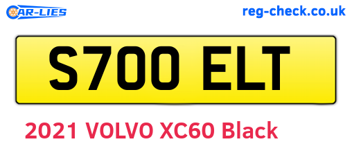 S700ELT are the vehicle registration plates.