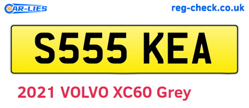 S555KEA are the vehicle registration plates.
