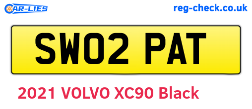 SW02PAT are the vehicle registration plates.