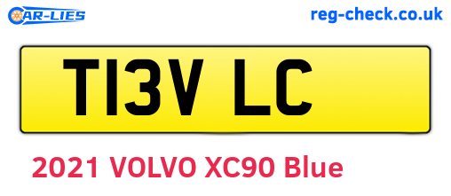 T13VLC are the vehicle registration plates.