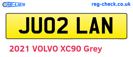 JU02LAN are the vehicle registration plates.