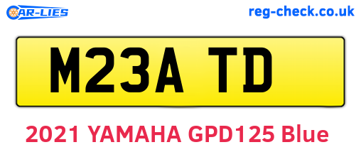 M23ATD are the vehicle registration plates.