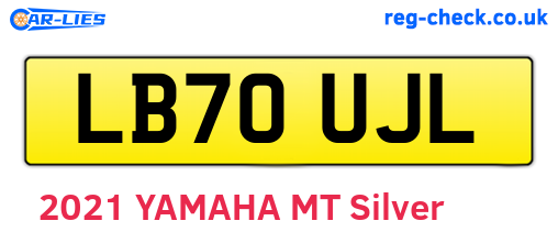 LB70UJL are the vehicle registration plates.