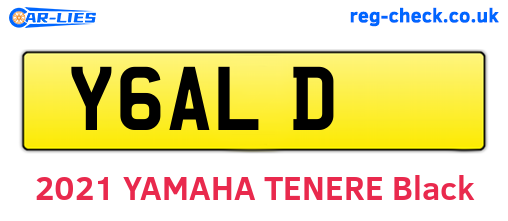 Y6ALD are the vehicle registration plates.