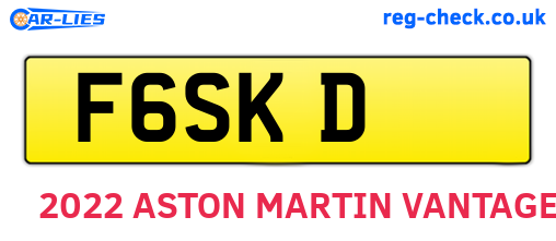 F6SKD are the vehicle registration plates.