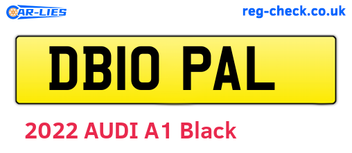 DB10PAL are the vehicle registration plates.