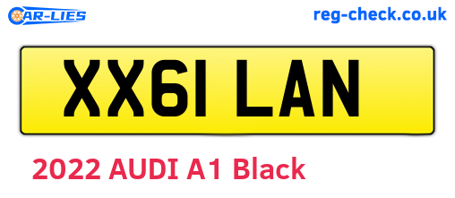 XX61LAN are the vehicle registration plates.