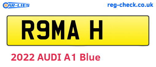 R9MAH are the vehicle registration plates.