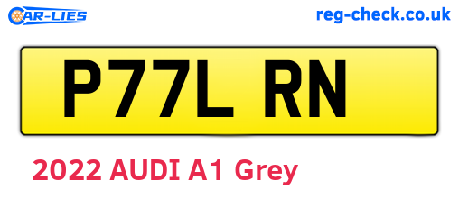 P77LRN are the vehicle registration plates.