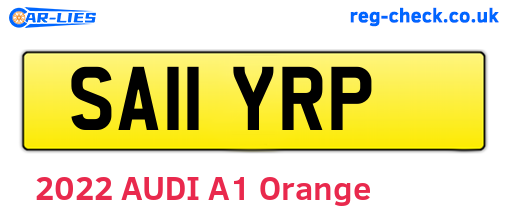 SA11YRP are the vehicle registration plates.