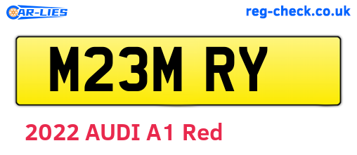 M23MRY are the vehicle registration plates.