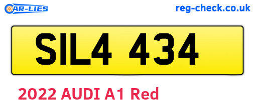 SIL4434 are the vehicle registration plates.