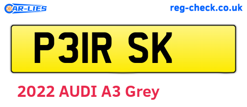 P31RSK are the vehicle registration plates.