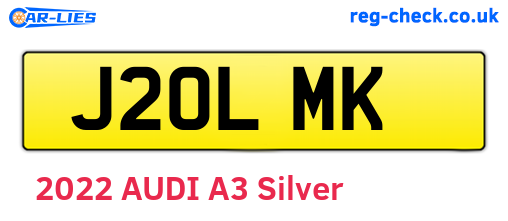 J20LMK are the vehicle registration plates.