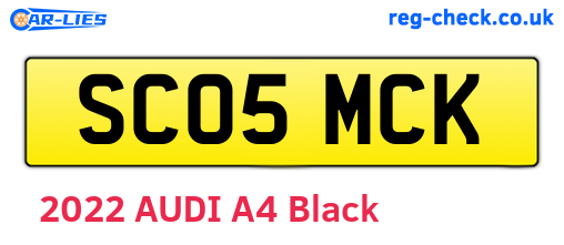 SC05MCK are the vehicle registration plates.