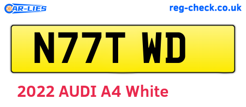 N77TWD are the vehicle registration plates.