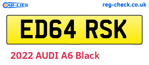 ED64RSK are the vehicle registration plates.