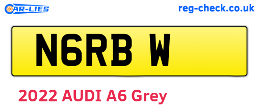N6RBW are the vehicle registration plates.
